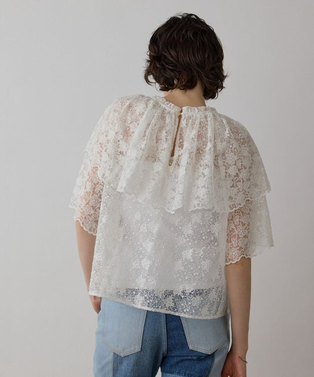 GRACE CONTINENTAL レースケープブラウス キナリ