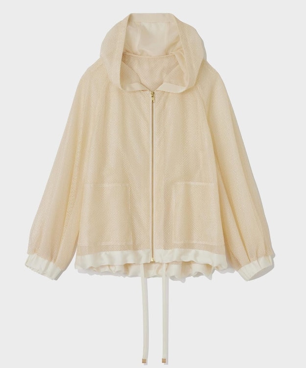 GRACE CONTINENTAL マクラメメッシュフーディー キナリ