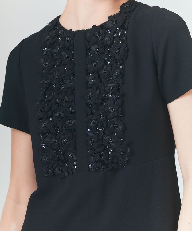 GRACE CONTINENTAL コサージュビジュードレス ブラック