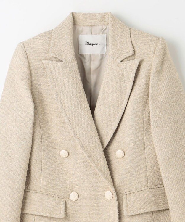 GRACE CONTINENTAL ツイードテーラージャケット ベージュ