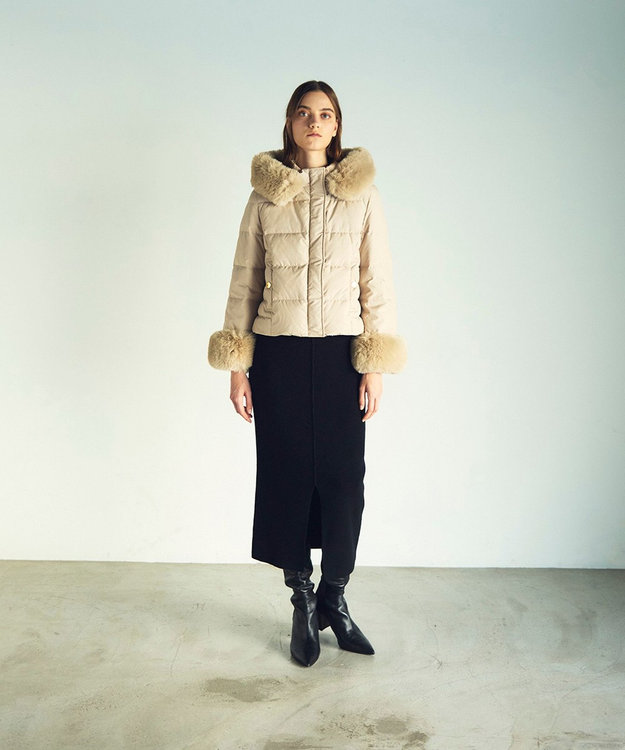 GRACE CONTINENTAL コンパクトダウンジャケット ベージュ