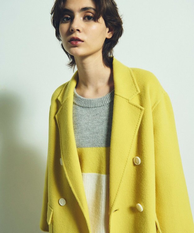 GRACE CONTINENTAL ウールリバーチェスターコート イエロー