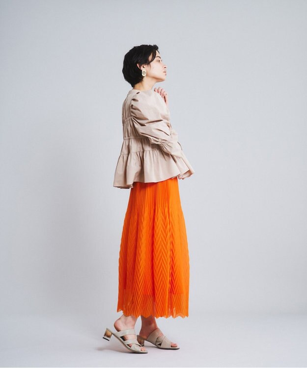 23aw GRACE CONTINENTALヘリンボーンプリントプリーツスカート GRACE CONTINENTAL - 23aw GRACE CONTINENTALヘリンボーン