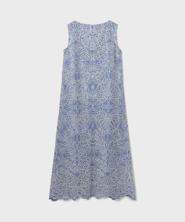 GRACE CONTINENTAL フラワーカットワークワンピース【限定カラー】 ブルー