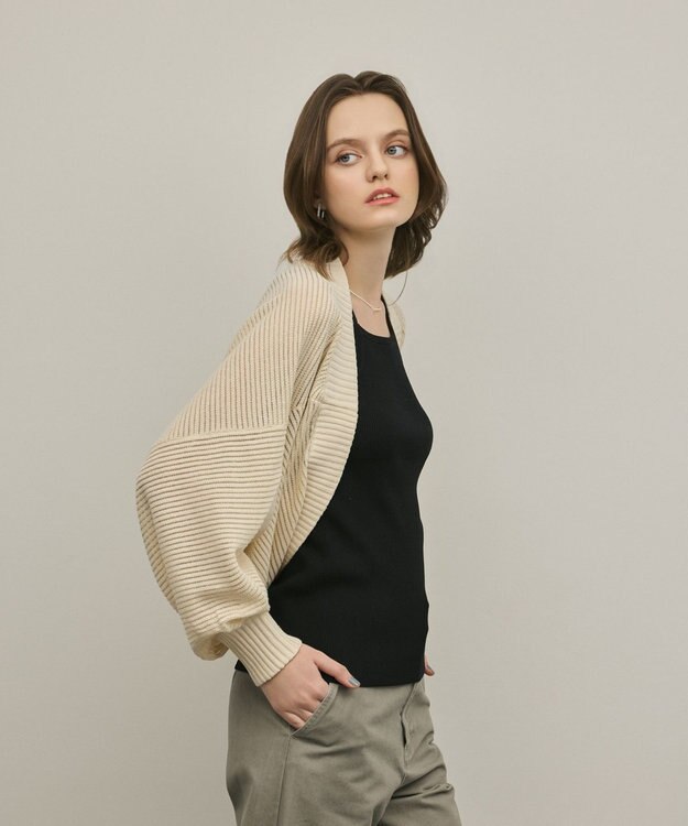 GRACE CONTINENTAL ボレロニットカーディガン キナリ