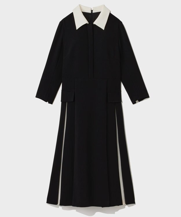 GRACE CONTINENTAL クレリックバイカラーワンピース ブラック