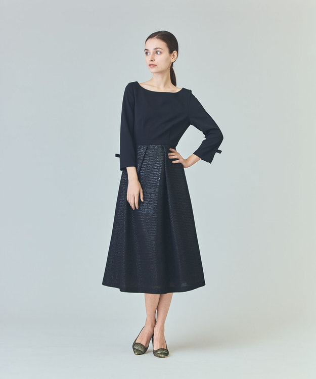 GRACE CONTINENTAL スパングルワンピース ブラック