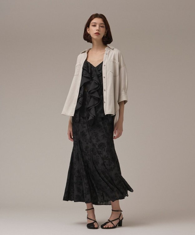 GRACE CONTINENTAL マーメイドembスカート ブラック