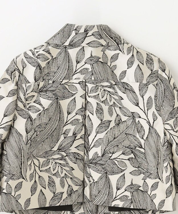 GRACE CONTINENTAL ボタニカルジャガードシャツ キナリ