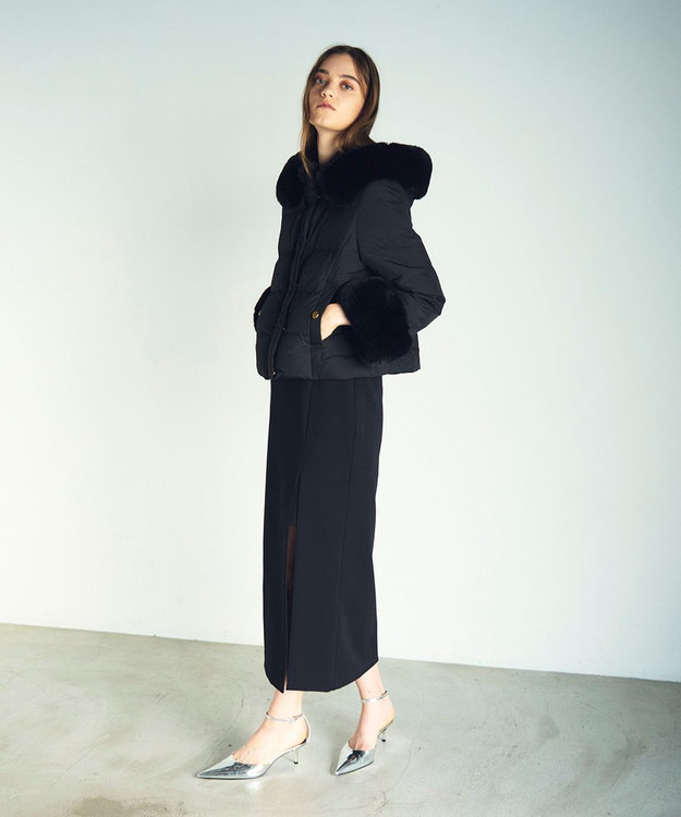 GRACE CONTINENTAL コンパクトダウンジャケット ブラック