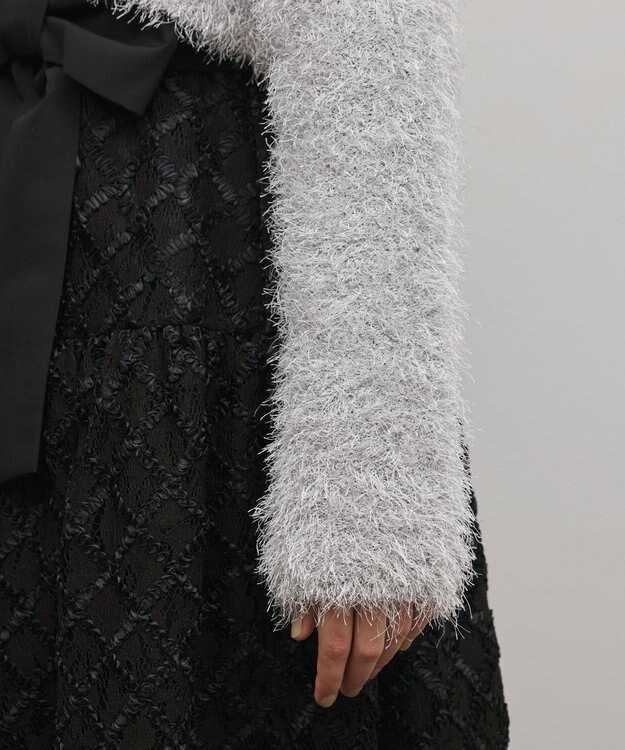 GRACE CONTINENTAL フェザーショートボレロ シルバー