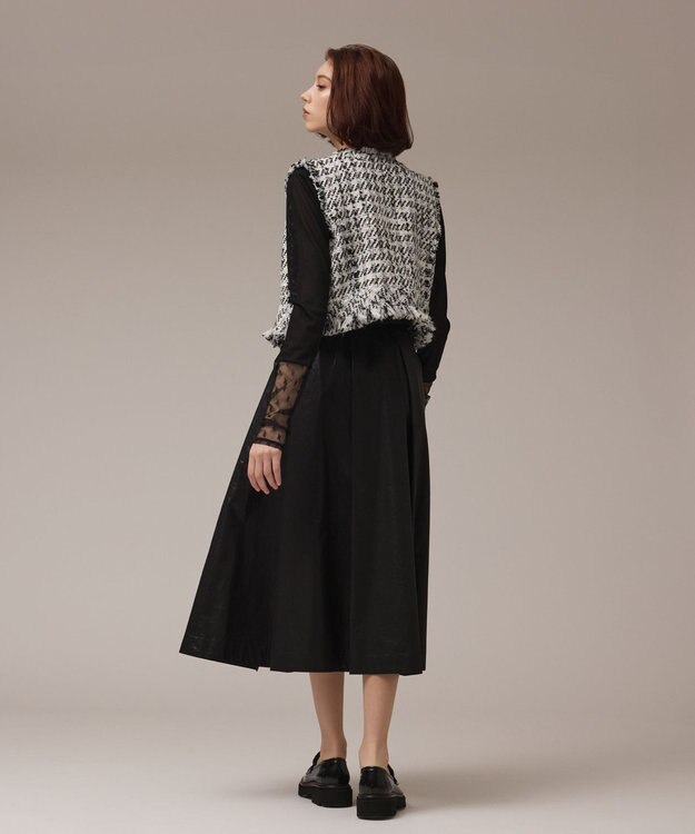 GRACE CONTINENTAL コンパクトツイードベスト キナリ