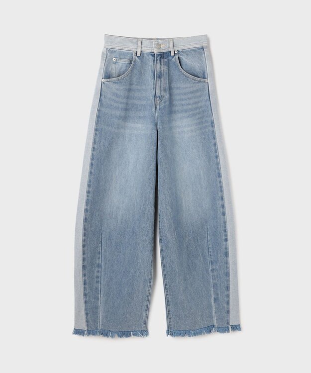 GRACE CONTINENTAL サイドラインデニムパンツ ブルー