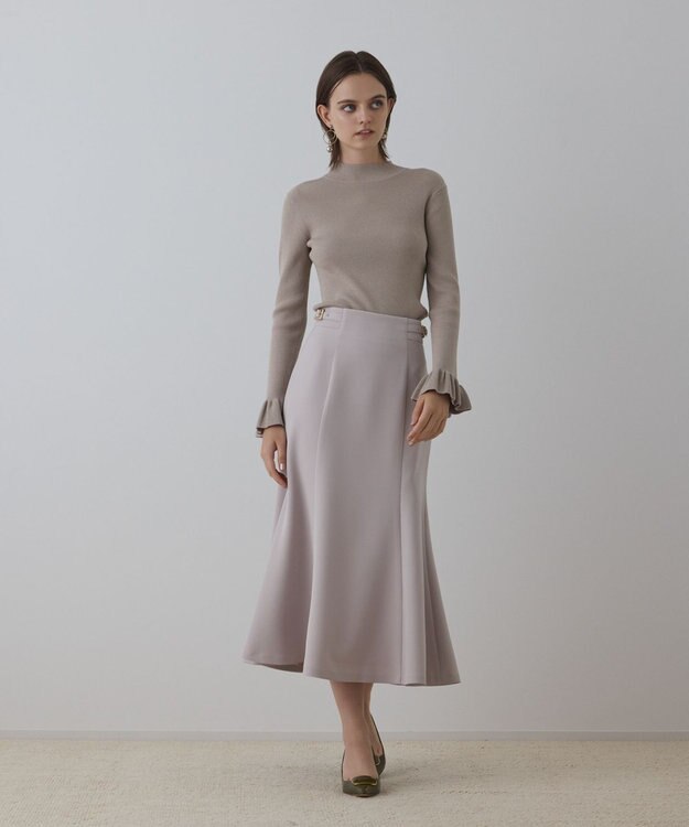 GRACE CONTINENTAL バックルマーメイドスカート ベージュ