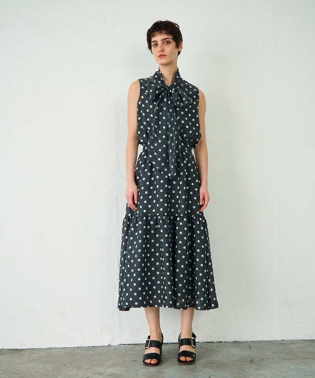 MSGM プリーツスカート　水玉　シースルー　グレー　シアー シアードットプリントスカート / GRACE CONTINENTAL | GRACE