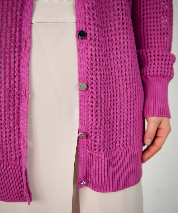 GRACE CONTINENTAL メッシュドルマン2WAYニット ピンク