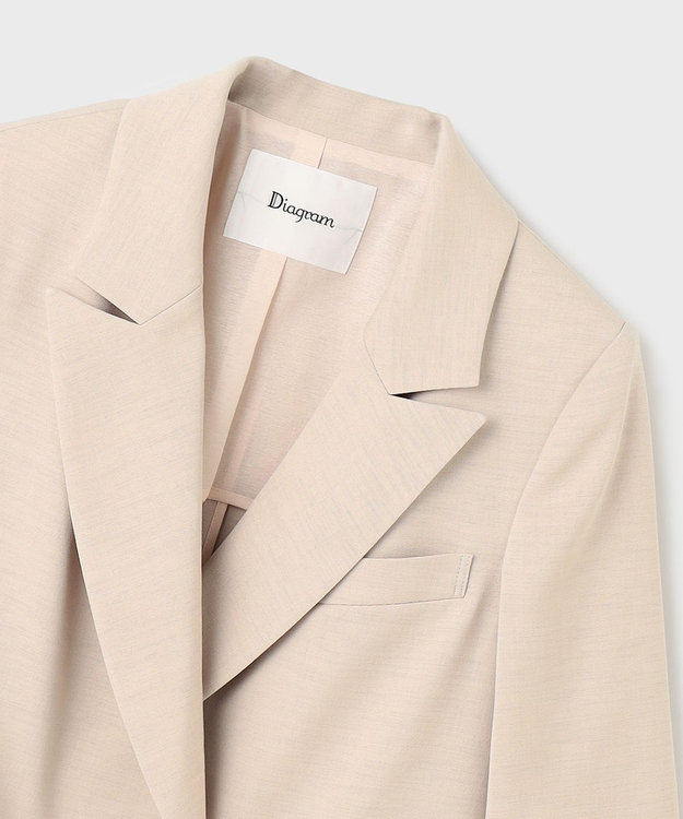 GRACE CONTINENTAL スラブストレッチテーラージャケット ベージュ