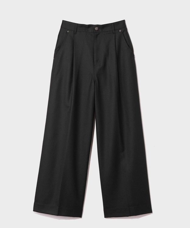 GRACE CONTINENTAL ウールワイドパンツ ブラック