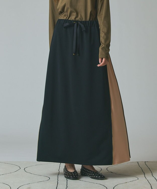 GRACE CONTINENTAL サイドジップスカート ブラック