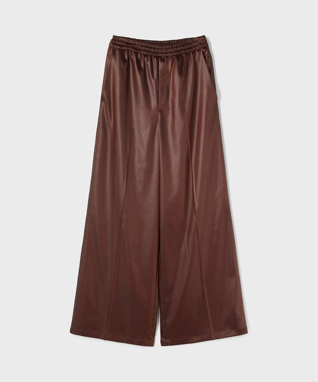 GRACE CONTINENTAL レザーライクパンツ ブラウン