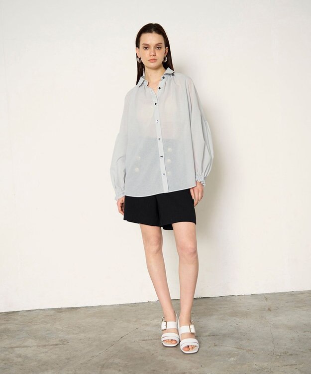 GRACE CONTINENTAL ドルマンボリュームシャツ グレー