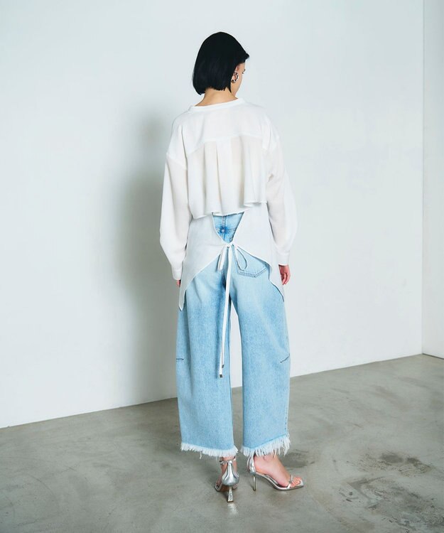 GRACE CONTINENTAL バックシャンオーバーシャツ ホワイト