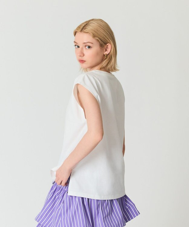 GRACE CONTINENTAL グラフィティビジューノースリーブ ホワイト