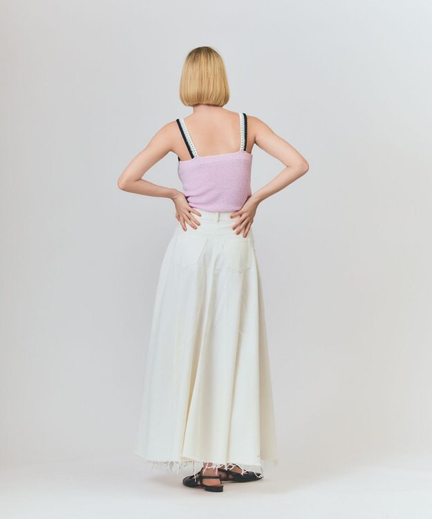 GRACE CONTINENTAL サーキュラーデニムスカート ホワイト