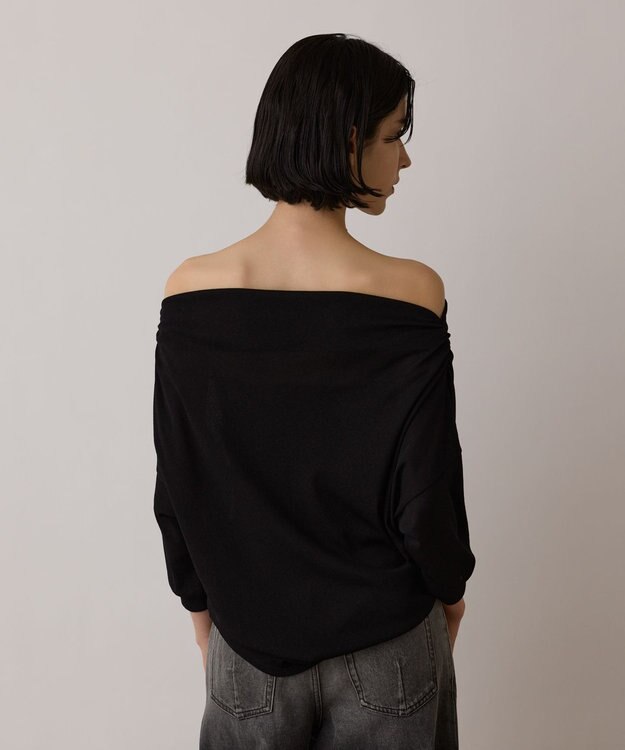 GRACE CONTINENTAL ドレープカットトップ ブラック