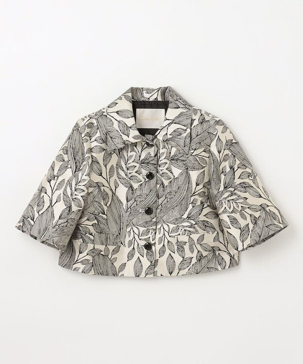 GRACE CONTINENTAL ボタニカルジャガードシャツ キナリ