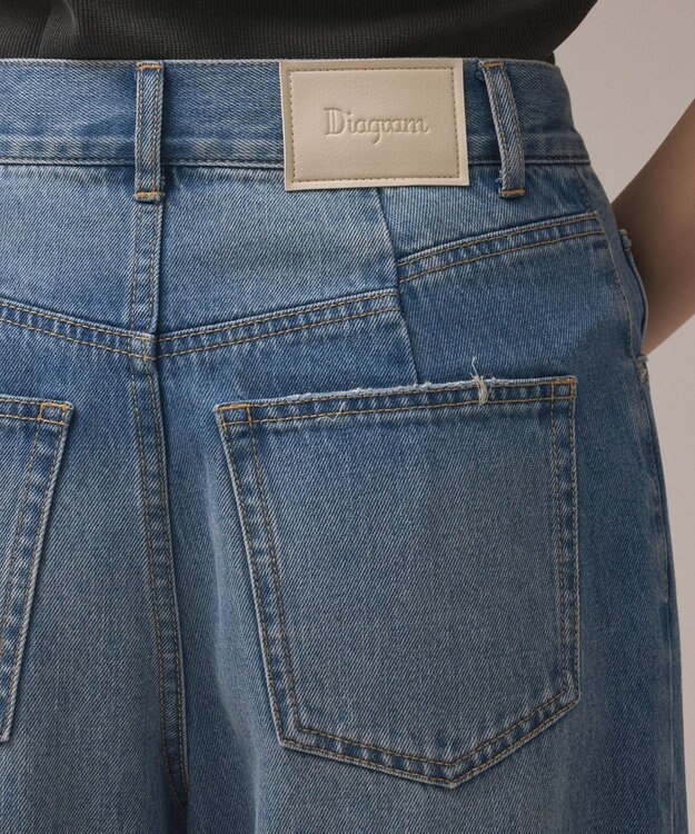 GRACE CONTINENTAL バギ－デニムパンツ (My Beautiful Things) ブルー