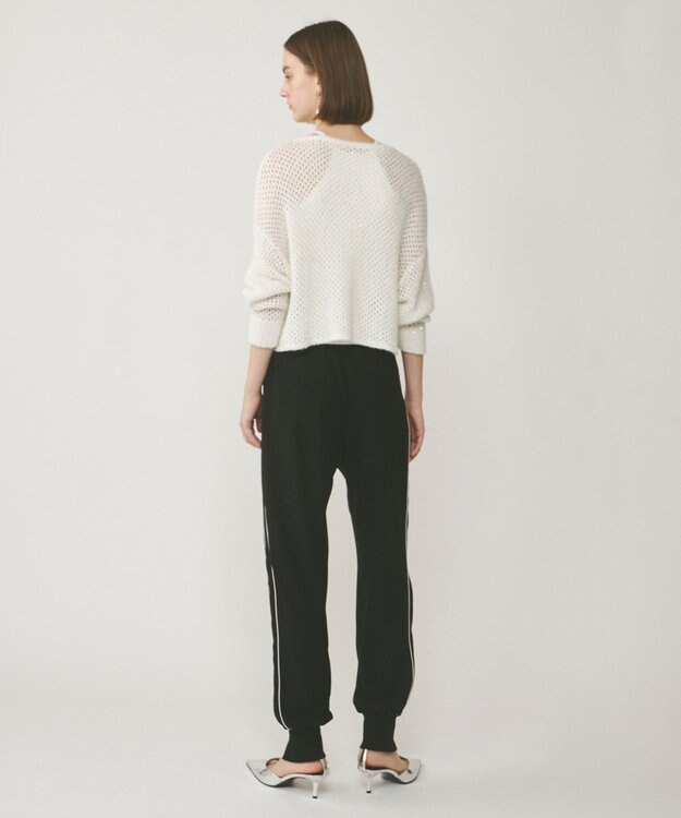 GRACE CONTINENTAL スパンメッシュニットトップ ホワイト