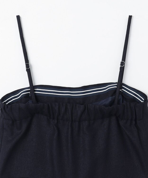 GRACE CONTINENTAL リネンタッチビスチェサロペ ネイビー