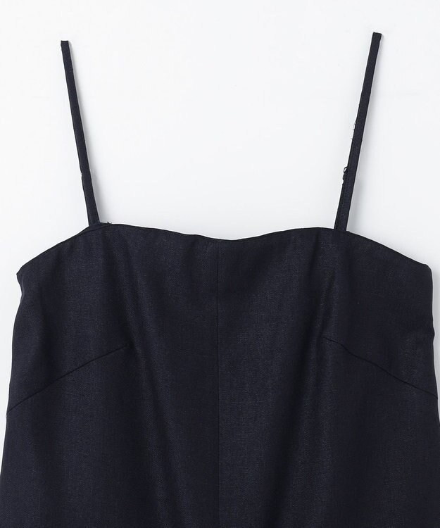 GRACE CONTINENTAL リネンタッチビスチェサロペ ネイビー