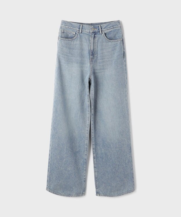 GRACE CONTINENTAL レーススカートレイヤードデニム サックス