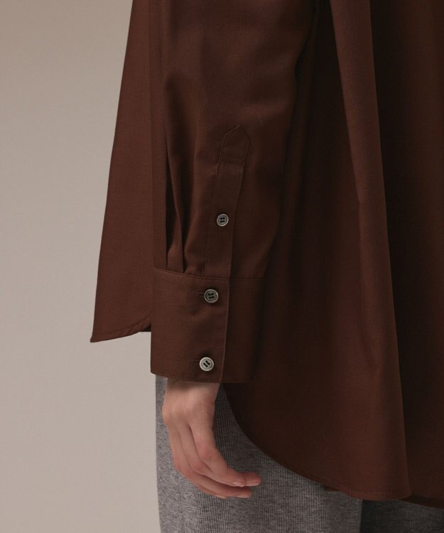GRACE CONTINENTAL メタルホットフィットシャツ ブラウン