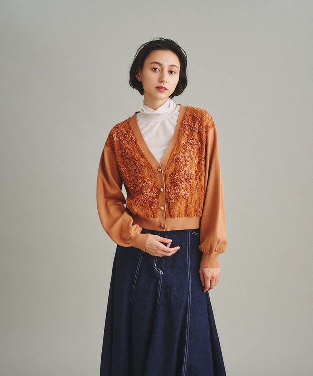 ほぼ未使用品　GRACE CONTINENTAL 刺繍カーディガン レース刺繍カーディガン / GRACE CONTINENTAL | GRACE