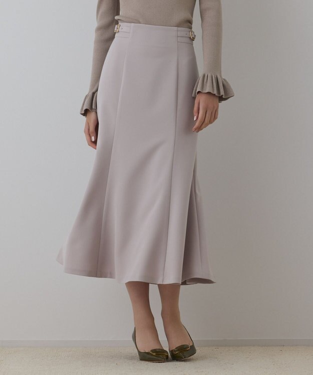 GRACE CONTINENTAL バックルマーメイドスカート ベージュ