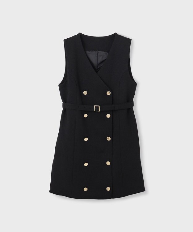 GRACE CONTINENTAL カルゼコンビジレワンピース ブラック