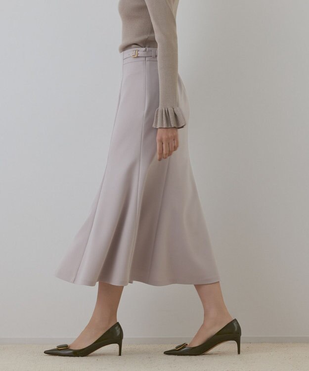 GRACE CONTINENTAL バックルマーメイドスカート ベージュ