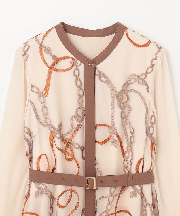 GRACE CONTINENTAL チェーン刺繍ワンピース キナリ