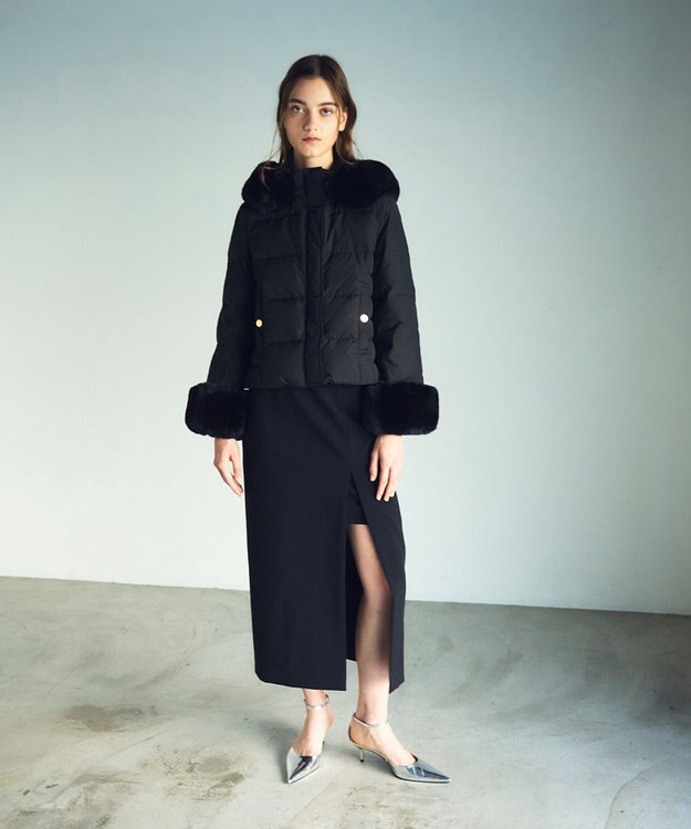 GRACE CONTINENTAL コンパクトダウンジャケット ブラック