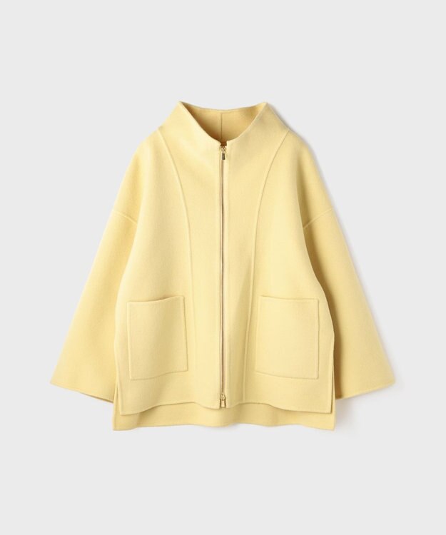 GRACE CONTINENTAL ストール付リバージップブルゾン イエロー