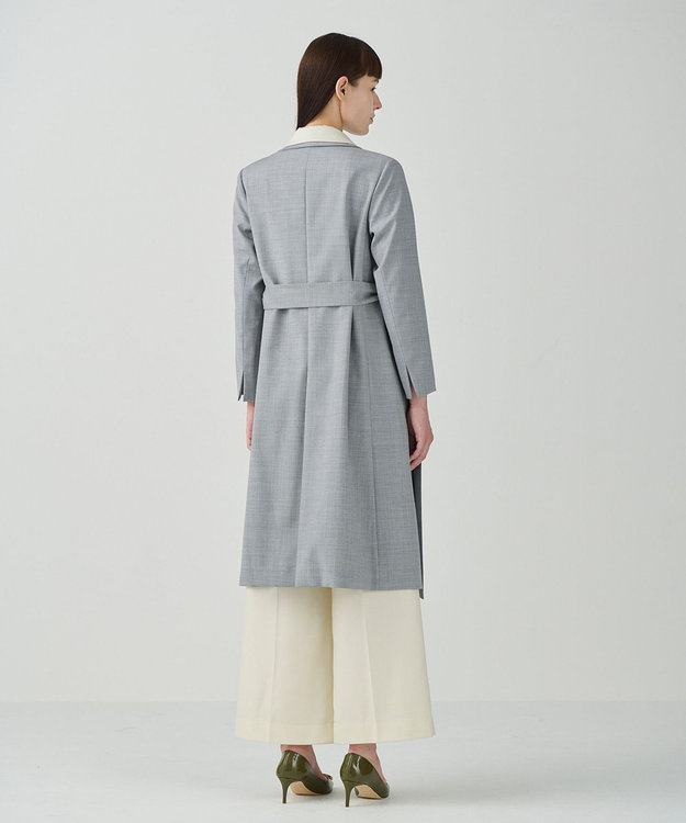GRACE CONTINENTAL シルクウールトコートドレス グレー