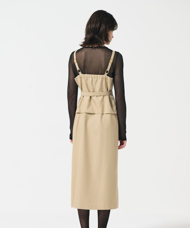 GRACE CONTINENTAL タイトテーラージャンパースカート ベージュ