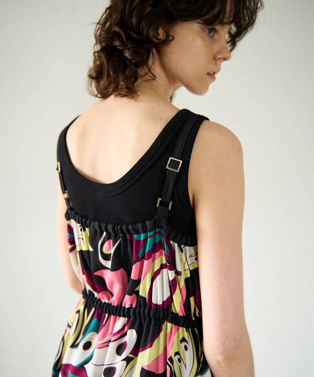 GRACE CONTINENTAL キカバードプリントワンピース ピンク