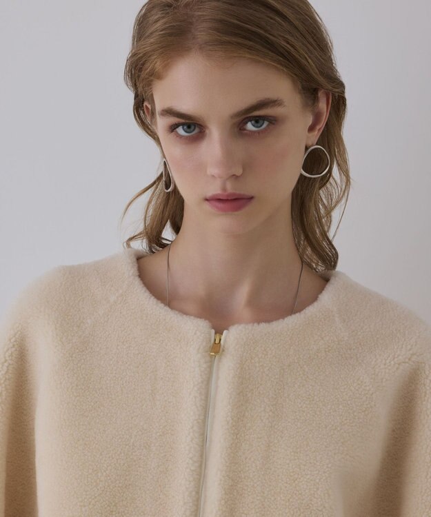 GRACE CONTINENTAL ウールボアジャケット キナリ