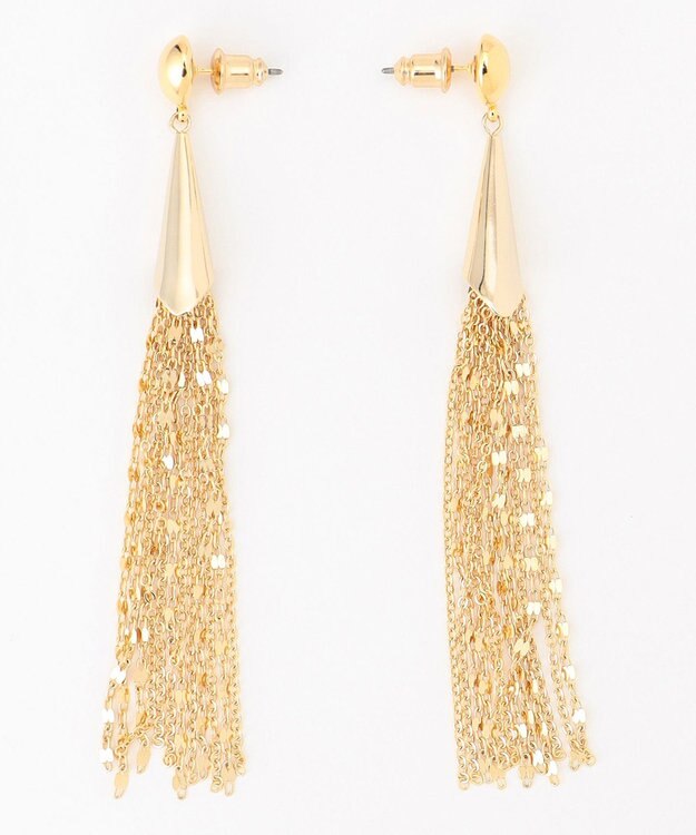 GRACE CONTINENTAL チェーンタッセルピアス ゴールド