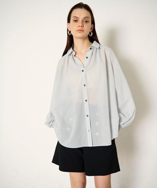 GRACE CONTINENTAL ドルマンボリュームシャツ グレー