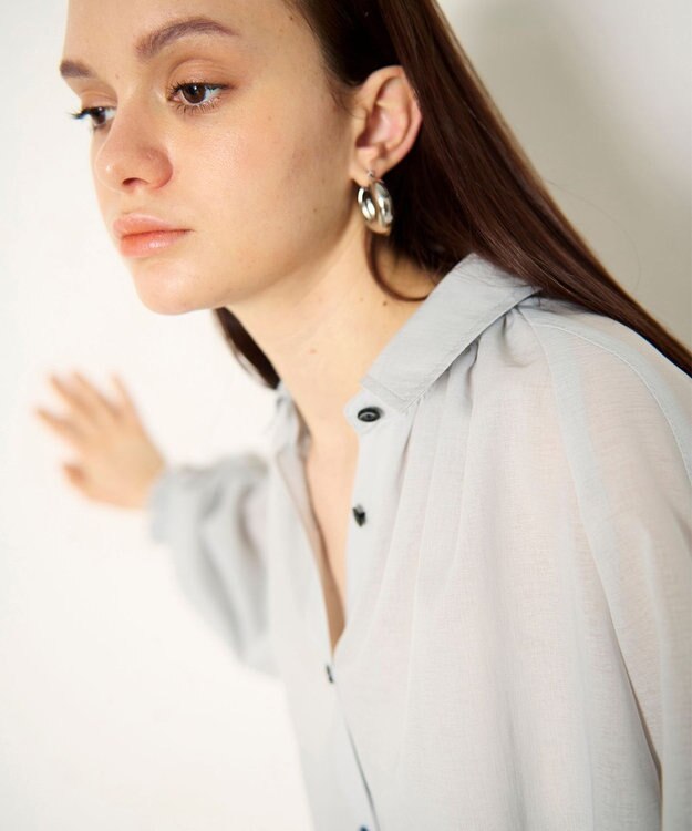 GRACE CONTINENTAL ドルマンボリュームシャツ グレー